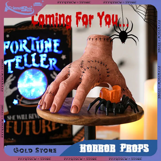 Halloween Horror Props Cosplay Addams Family Figurine Horror Broken Hands Ornaments for Halloween Party Costume Props Home Decor Good Vibrations