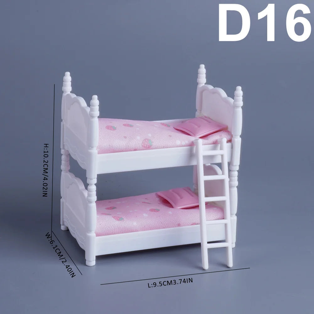 1:12 Miniature Furniture Forest Family Kitchen Toy Dining Table Dollhouse Accessories Bathroom Pretend Play For Girl Gifts Toys Good Vibrations