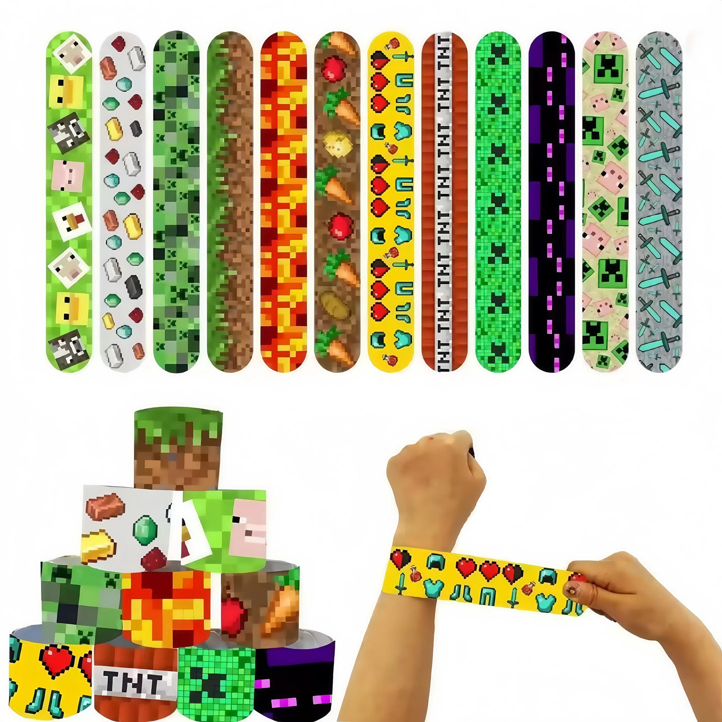 Mineres Craftings Party Decorations World Game Tableware Cup Plate Balloon Tablecloth Boys Birthday Party Supplies Kids Gift Good Vibrations