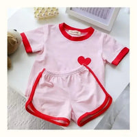 Girls Clothing Suit Children Short-Sleeved Shirt Shorts 2Pcs Sets Baby  Fashion Summer Star Outfits 2 4 6 7 14T Good Vibrations