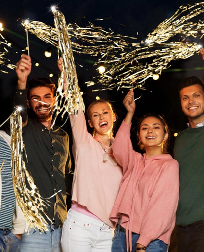 24-150Pcs Lighted Wedding Wands LED Tinsel Wedding Wands Light up Wedding Streamers for Wedding Send off Exits Party Favors Good Vibrations