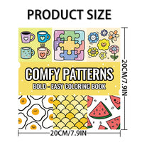 Creative Painting Book - 20x20cm Illustrated Art Book with 24 Pages of Various Patterns for Fun Good Vibrations