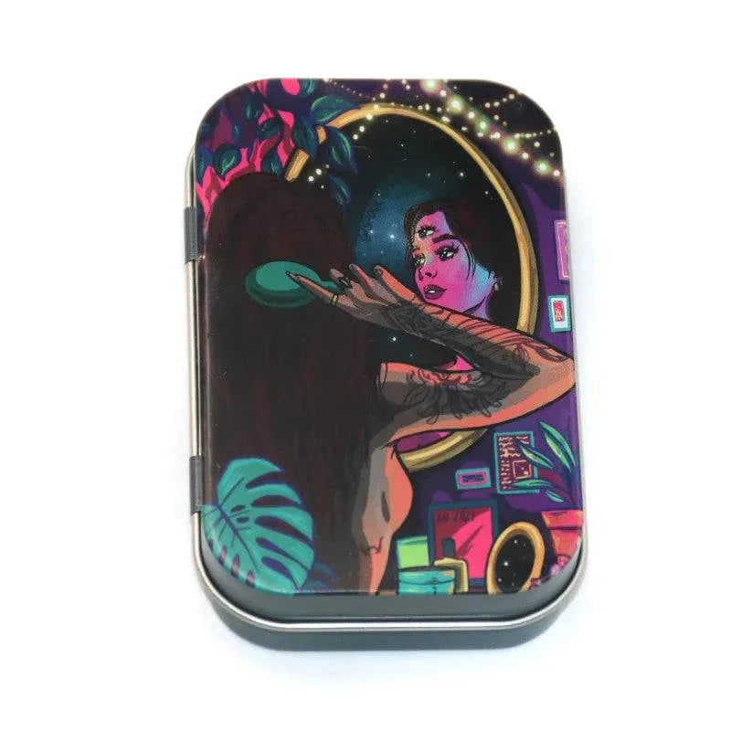 Tinplate Cigarette Case Tobacco Storage Box Humidor Rolling Paper Box Jewelry Candy Coin Key Organizer Flip Gifts Sealed Good Vibrations Adult Super Store