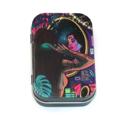 Tinplate Cigarette Case Tobacco Storage Box Humidor Rolling Paper Box Jewelry Candy Coin Key Organizer Flip Gifts Sealed Good Vibrations Adult Super Store