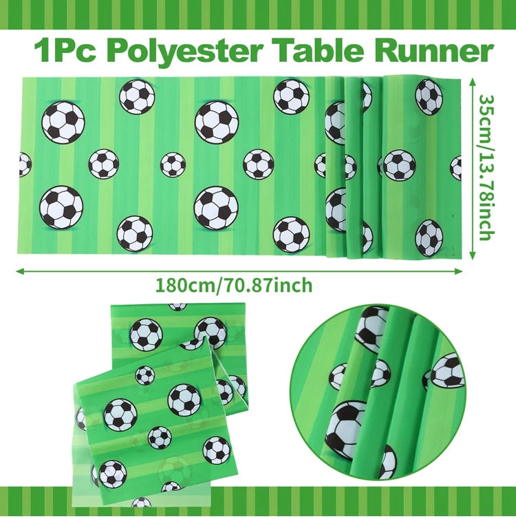 Football Party Disposable Tableware Boys Kids 1st Birthday Party Decorations Sports Soccer Theme Birthday Party Supplies Decor Good Vibrations