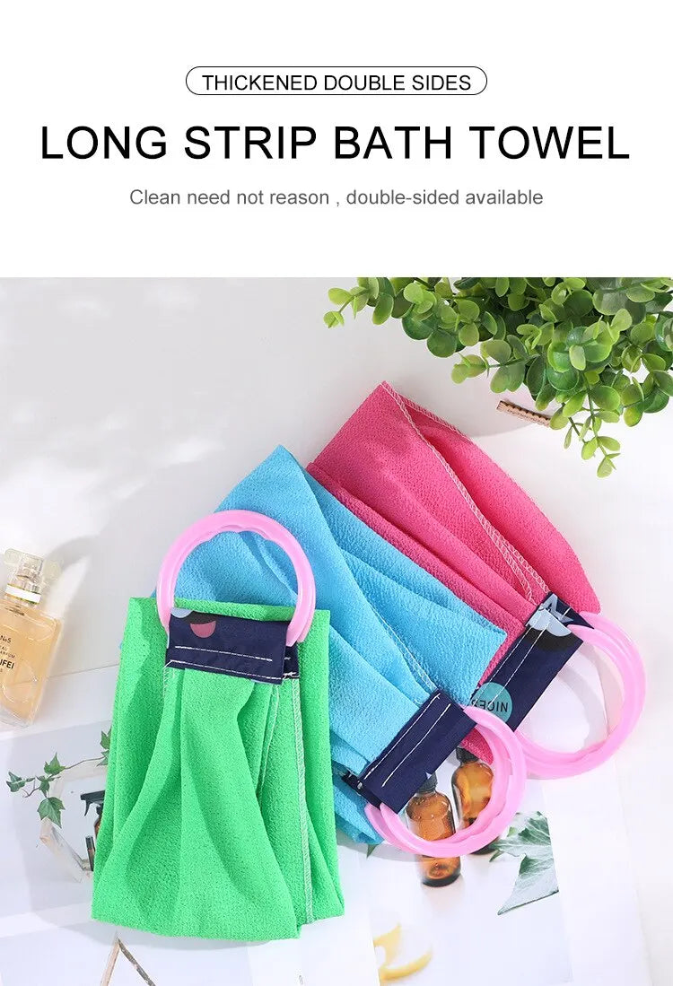Bath Washers A Long Back Pulled Stripping and Scrubbing Bath Towel for Rubbing Wash and Rub Dirt Good Vibrations