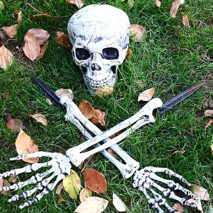 Halloween Skeleton Decoration Halloween Horror Buried Alive Skeleton Skull Garden Yard Lawn Decor For Party Creepy Props Good Vibrations
