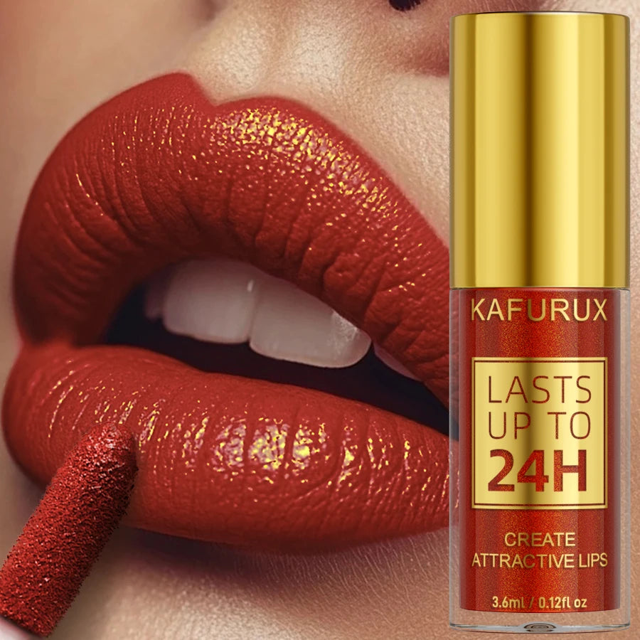 14 Colors Glitter Metallic Lip Glaze Shiny Long Lasting Lip Gloss Waterproof Liquid Lipstick Makeup Lip Oil Lip Tint Gifts for W Good Vibrations