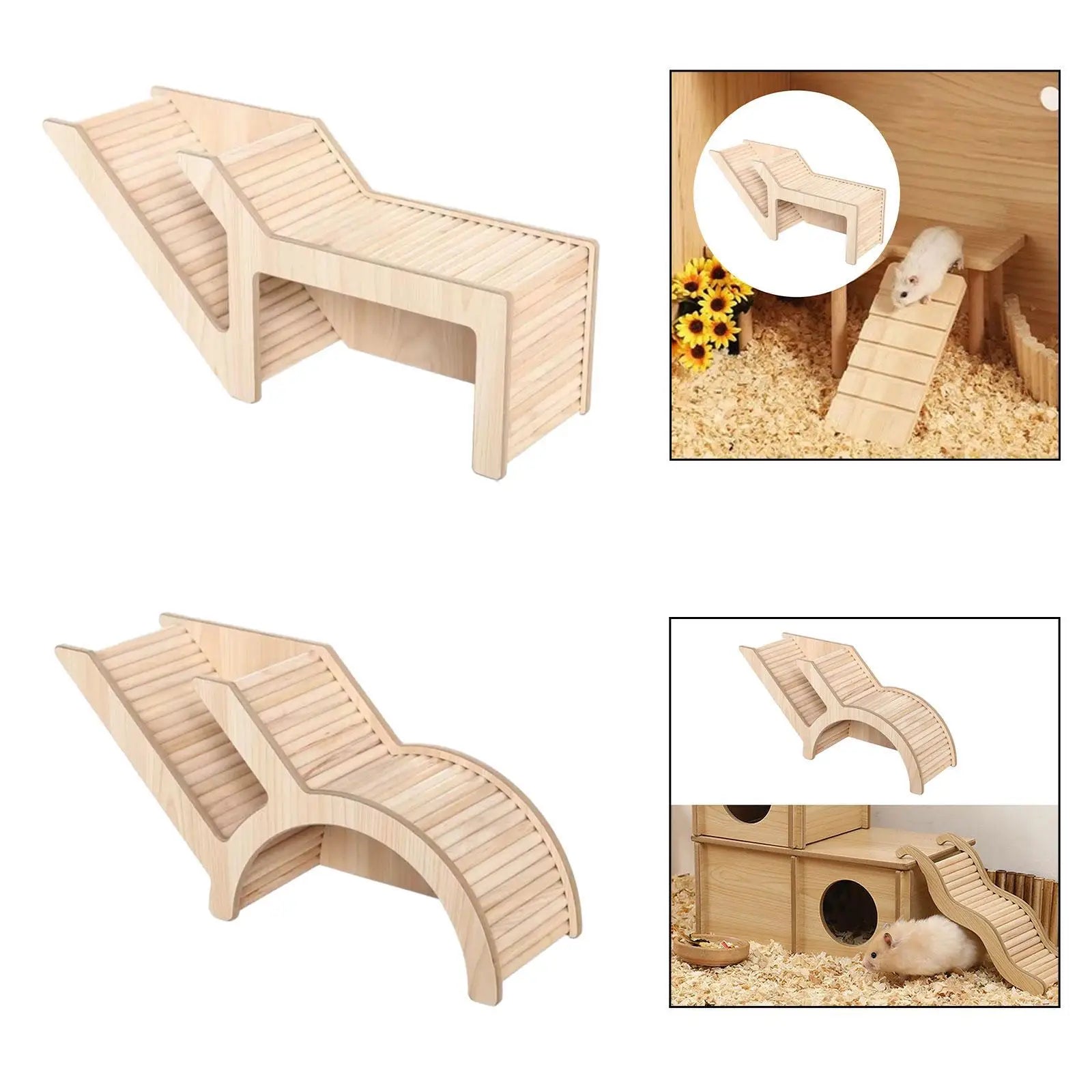Wooden Hamster House,Hamster Hideout,Small Pet Castle Home,Wood Small Animal Good Vibrations