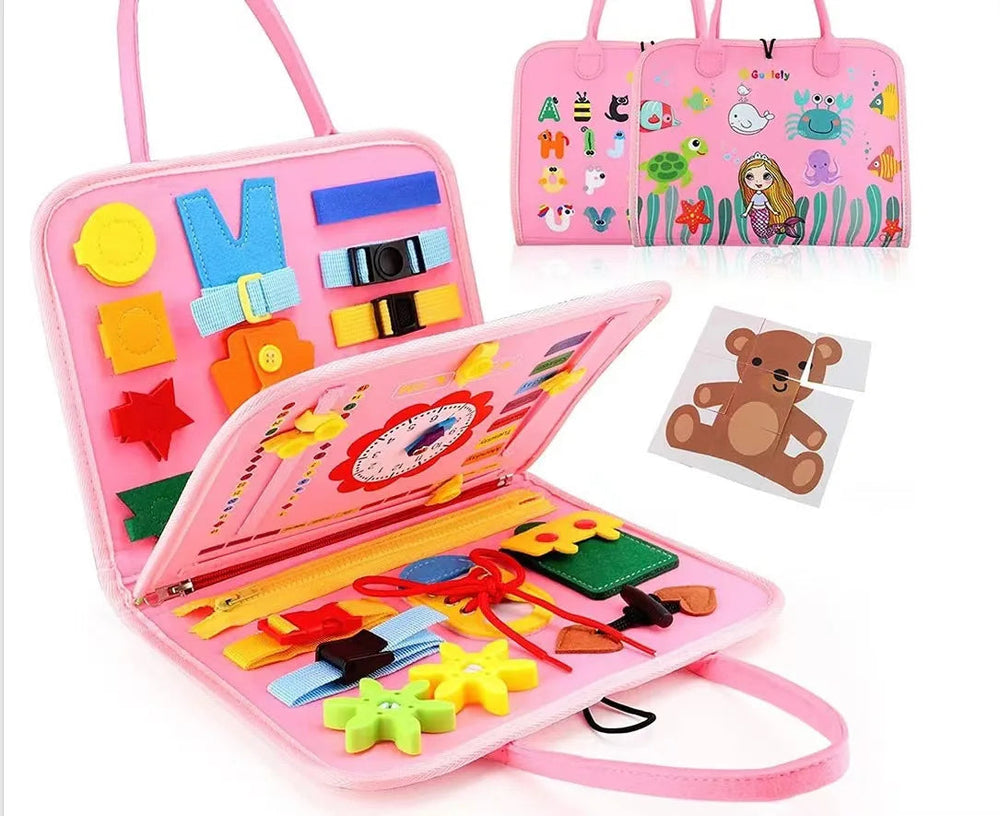 Busy Board Montessori Toys for Toddlers Sensory Toy Preschool Learning Educational Travel Activities For Boys Fine Motor Skills Good Vibrations