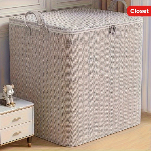 Extra Large Storage Box with Lid Modern Space Saving Design Durable for Clothes Bedding Home Organization Wardrobe Moving Good Vibrations