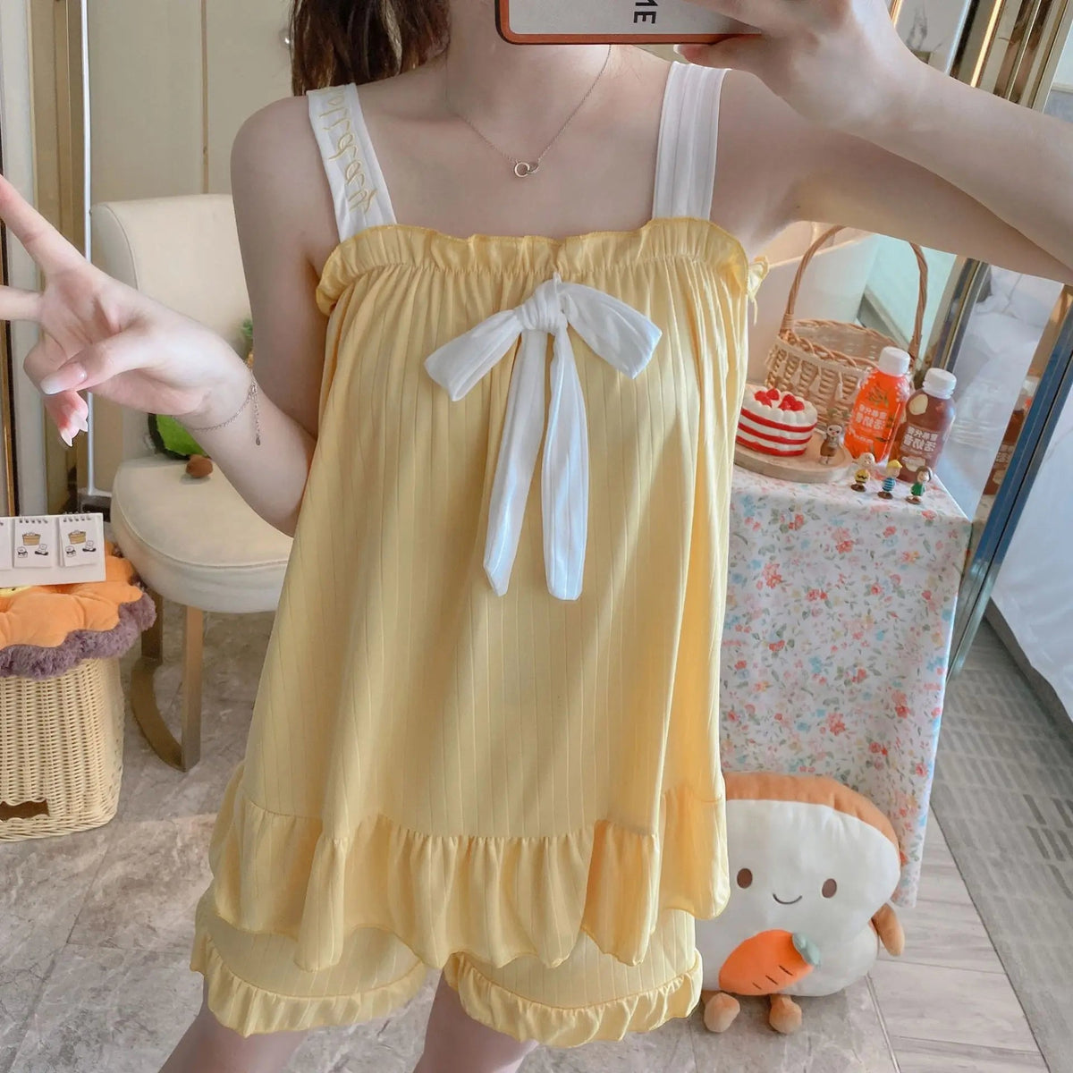 Two-piece Ladies Set Home Suit for Women Pjs Woman Set Pajamas for Lady Sleepwear Women's Summer Suit With Shorts Pajama Sets Good Vibrations