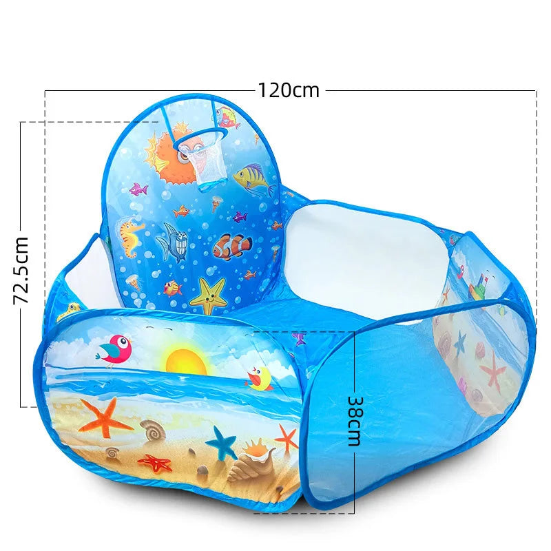 Toy Tent Cartoon Play Game House Ball Pool Pits With Basket Sport Portable Foldable Outdoor Educational Toys For Children Kids Good Vibrations