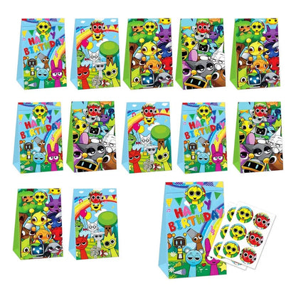 Sprunki Gift Bag Birthday Party Cute Cartoon Candy Sack Fashion Kraft Paper Biscuit Package Decoration Supplies Kids Gift Good Vibrations