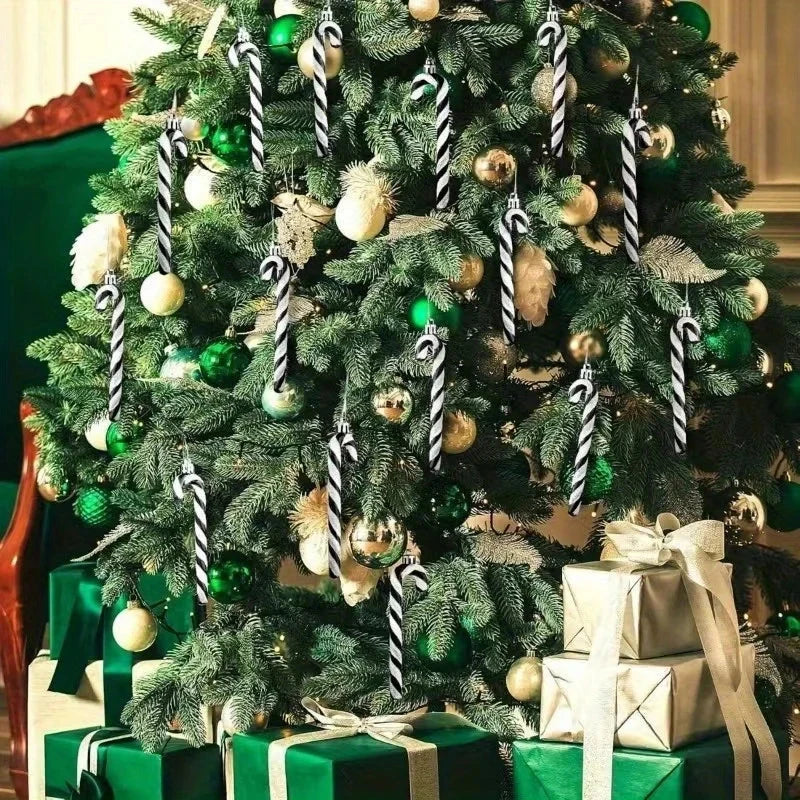 Christmas Acrylic Candy Canes Twisted Crutch Christmas Tree Hanging Ornaments New Year Party Home Decorations Kids Gift Navidad Good Vibrations