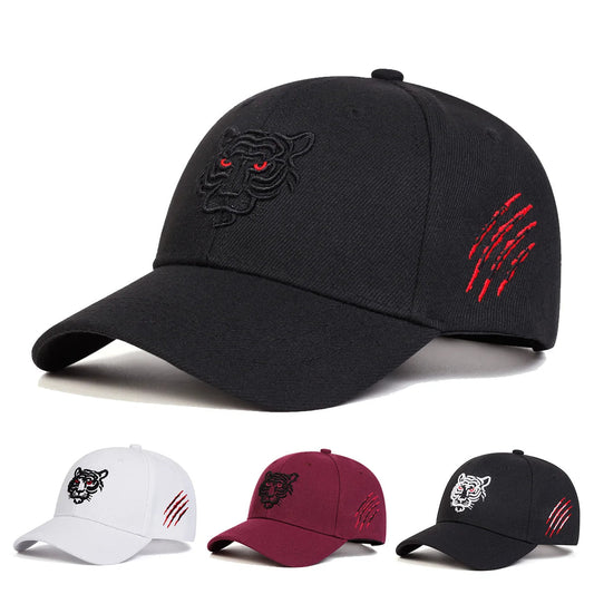 Children Tiger Embroidery Baseball Caps Spring Autumn Outdoor Adjustable Casual Hats Boy Girl Travel Sunscreen Hat Good Vibrations