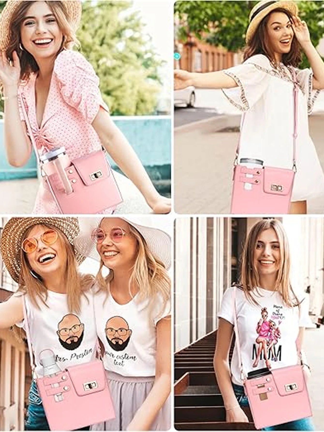 Outdoor portable crossbody water cup protection multifunctional universal water bottle storage bag single shoulder solid color Good Vibrations