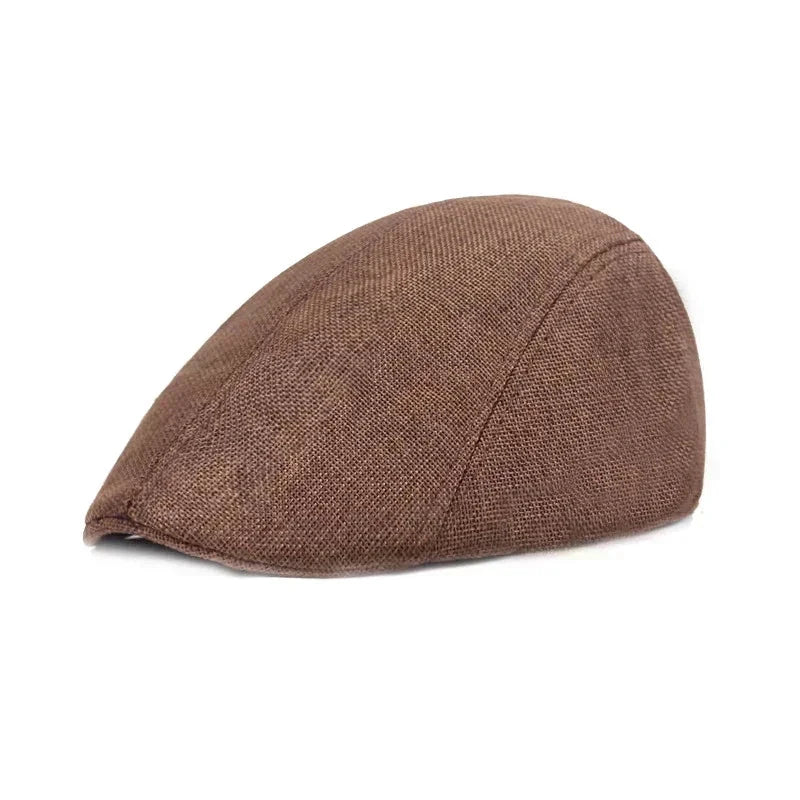 Hat Men Beret Cabbie Driving Hunting Caps Vintage Tweed Blinders Berets Flat Peaked Cap Street Hats for Men Women Good Vibrations