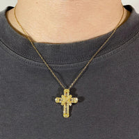 Cross Pendant Necklaces Classical Sparkling CZ Cross Necklace Jewelry Festival Party Daily Gifts For Men Good Vibrations