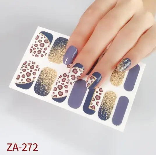 Nail Stickers DIY Decals For Nail Art Wraps Women Beauty Full Cover Nail Manicures Decorations Uñas Postizas Press On Nails Good Vibrations