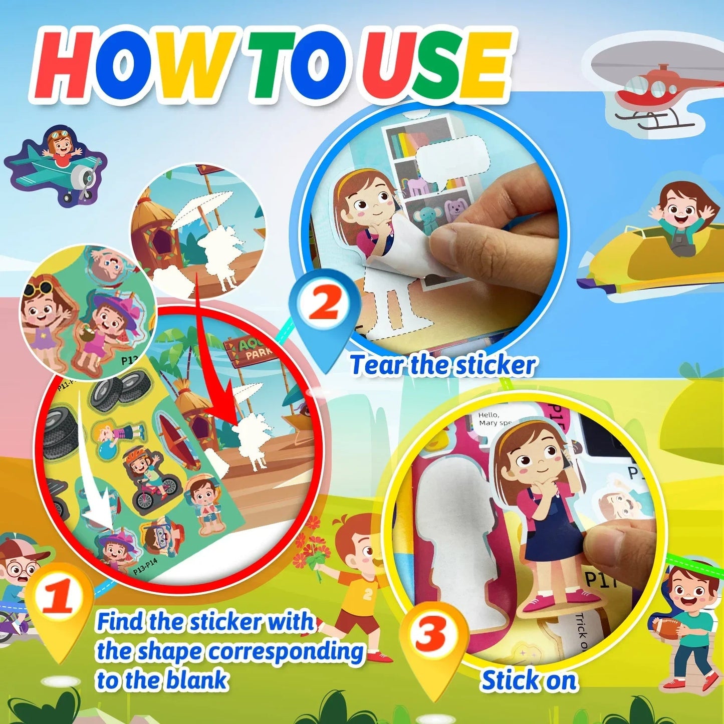 10/20 Volumes of New Sticker Book Focus Potential Development Stickers Children Enlightenment Baby Early Education Book Good Vibrations