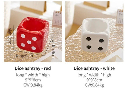 Dice Ashtray Modern Home Living Room Decoration Office Meeting Room Desktop Ornament Smoking Accessories Ash Tray Gift Good Vibrations Adult Super Store