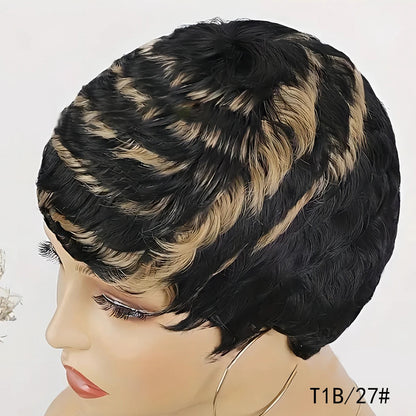 Synthetic Short Pixie Cut Wigs For Women Pixie Cut Short Wavy Layered Wigs Black Wavy Wigs Short Wigs Pixie Cut Wigs For Women Good Vibrations
