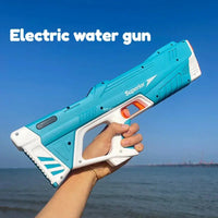 43cm Full Electric Automatic Water Storage Gun Toys Portable Children Summer Beach Outdoor Fight Fantasy Toys for Boys Kids Game Good Vibrations