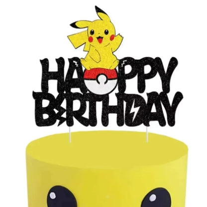 Pokemon Birthday Party Supplies Pikachu Decoration Banner Balloons Tableware Set Plates Napkins Baby Shower Children's Toy Gifts Good Vibrations