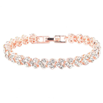 Elegant Bracelet for Women Chain Cubic Zircon Rhinestone Shiny Inlaid Bangle Bracelet Gifts Good Vibrations