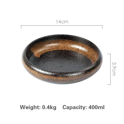 14cm hot sell Creative retro ceramic sushi dishes tray Sauce Chili pepper snacks small dishes gold plates set dinner dishes sets Good Vibrations