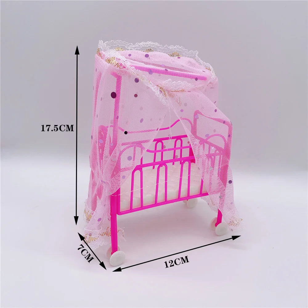 Fashion Cute Doll House Family Stroller Accessories For 11.5'' Pregnant Dolls with Baby Doll Birthday Christmas Gift Kid Toys Good Vibrations