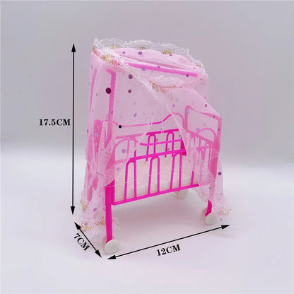 Fashion Cute Doll House Family Stroller Accessories For 11.5'' Pregnant Dolls with Baby Doll Birthday Christmas Gift Kid Toys Good Vibrations