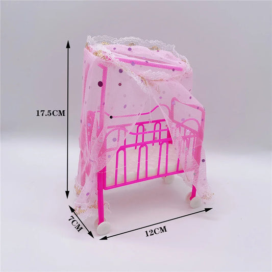 Fashion Cute Doll House Family Stroller Accessories For 11.5'' Pregnant Dolls with Baby Doll Birthday Christmas Gift Kid Toys Good Vibrations