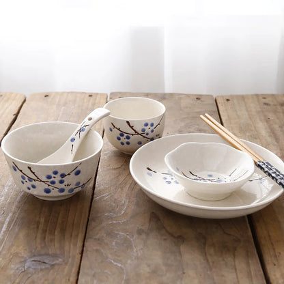 Japanese Style Ceramic Tableware Set Household Cutlery Creative Ceramic Dinnerware dining table dish set dinner set eco friendly Good Vibrations