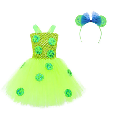 Anime Movie Disgust Anxiety Character Full Set Children Girl Sweet Cute Dress Halloween Carnival Party Stage Performance Costume Good Vibrations