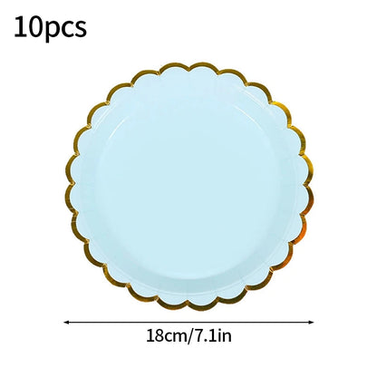 24pcs 7/9inch Pink Daisy Theme Disposable Tableware Flower Plate Napkin Straws Banner Birthday Party Baby Shower Wedding Decor Good Vibrations