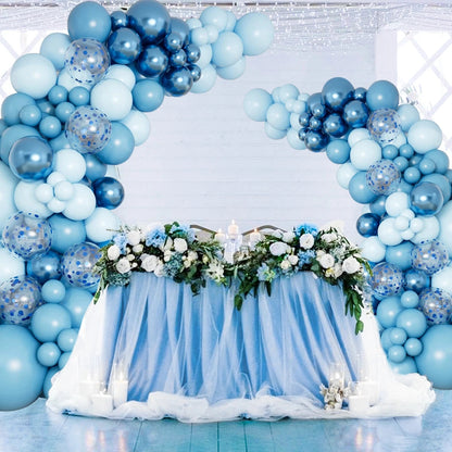 Blue Balloon Garland Arch Kit Macaron Light Blue Balloon Wedding Boy Baby Shower Ocean Birthday Party Decoration Kids Ballons Good Vibrations