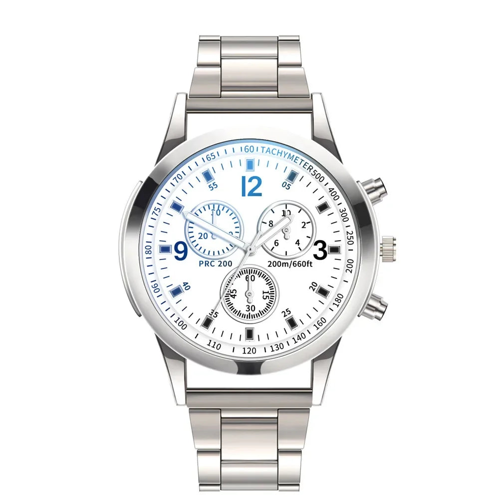 New Men Watches Luxury Band Round Watch Fashion Blu-ray Roman Watch for Man Relojes Para Hombre שעון ספורט Часы Мужские Наручные Good Vibrations