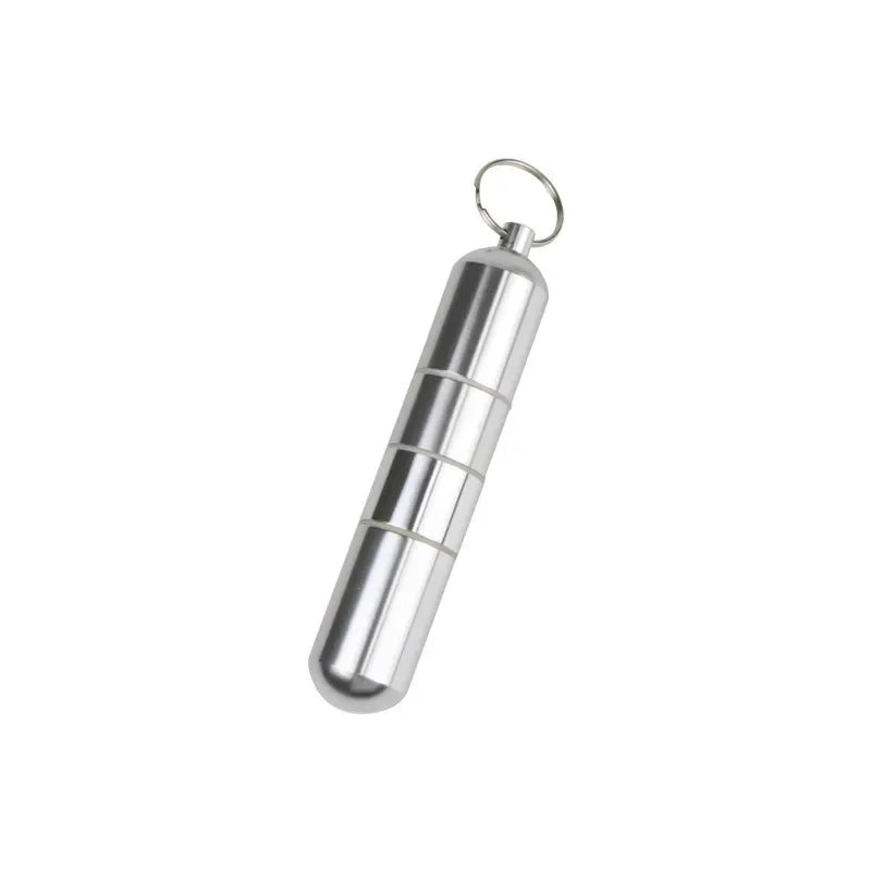 Silver Aluminum Alloy Cigarette Box Waterproof Cigarete Case Pill Toothpick Capsule Cigarette Accessory Mens Gift Gadgets Good Vibrations