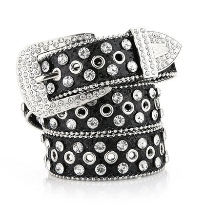 Women's Rhinestone Hollow Belt Women's Pin Buckle Studded Belt For Women Wedding Party Belt Valentines Gifts For Her Good Vibrations