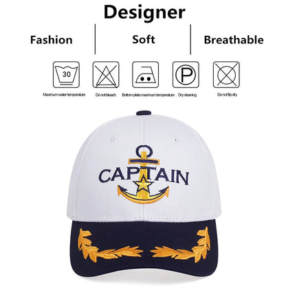 Unisex CAPTAIN/FIRST MATE Embroidery Baseball Caps Spring And Autumn Outdoor Adjustable Casual Hats Sunscreen Hat Good Vibrations