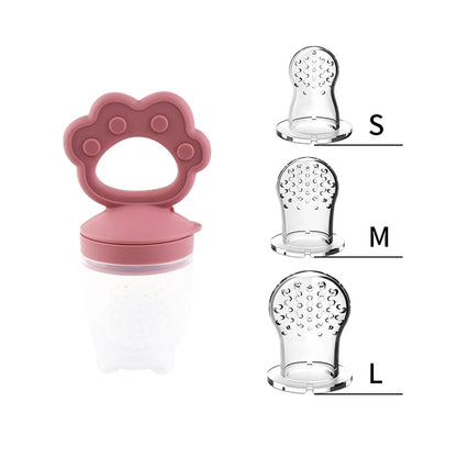 Silicone Fruit & Vegetable Juicing Baby Gum Toy Cartoon Chewing Teeth Grinding Stick Auxiliary Food Tool Safe Baby Care Utensils Good Vibrations