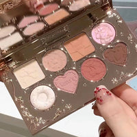 Flower Knows Never's Shop Collection 8 Color Glitter Eyeshadow Palette High Pigmented Eye Makeup Matte Shimmer Eye Shadow Pallte Good Vibrations