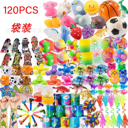 52/120Pcs Kids Birthday Party favors Pinata Stuffed Toy Finger Skateboard Stress Relief Toys Carnival Prize Pinata Filler Gift Good Vibrations