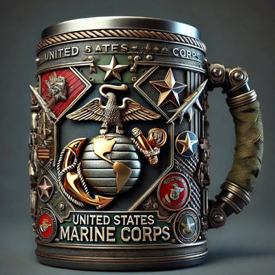 Military 3d Resin Mug, Thematic Coffee Cup With Detailed Sculpture, Unique Gift & Collectible For Enthusiasts