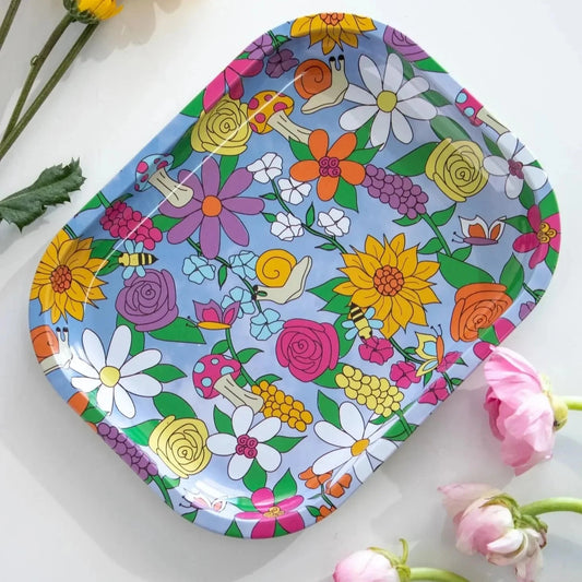 Floral Critter Rolling Tray Tobacco Smoke Accessories Good Vibrations Adult Super Store