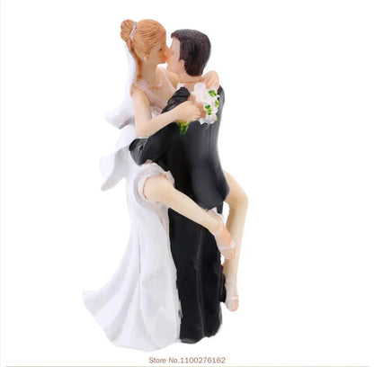 Cake Toppers Dolls Bride and Groom Figurines Funny Wedding Cake Toppers Stand Topper Decoration Supplies Marry Figurine Good Vibrations