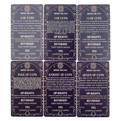Meaning Tarot Cards 78 Cards Deck English Visions Divination Edition Board Game for Beginners Pocket Size Tarot Learning Deck Good Vibrations
