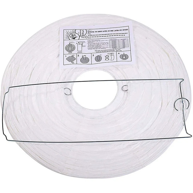White Chinese Round Paper Lantern Christmas Halloween New Year Festive Party Supplies Wedding Baby Shower Birthday Decoration Good Vibrations